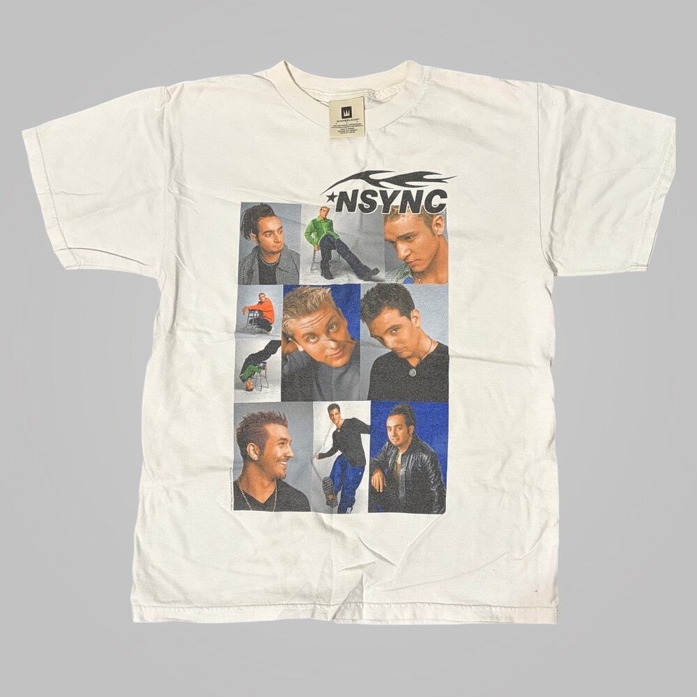 Vintage 90s 1999 NSYNC T-Shirt Medium Winterland Double Sided Y2K Boy Band Tee
